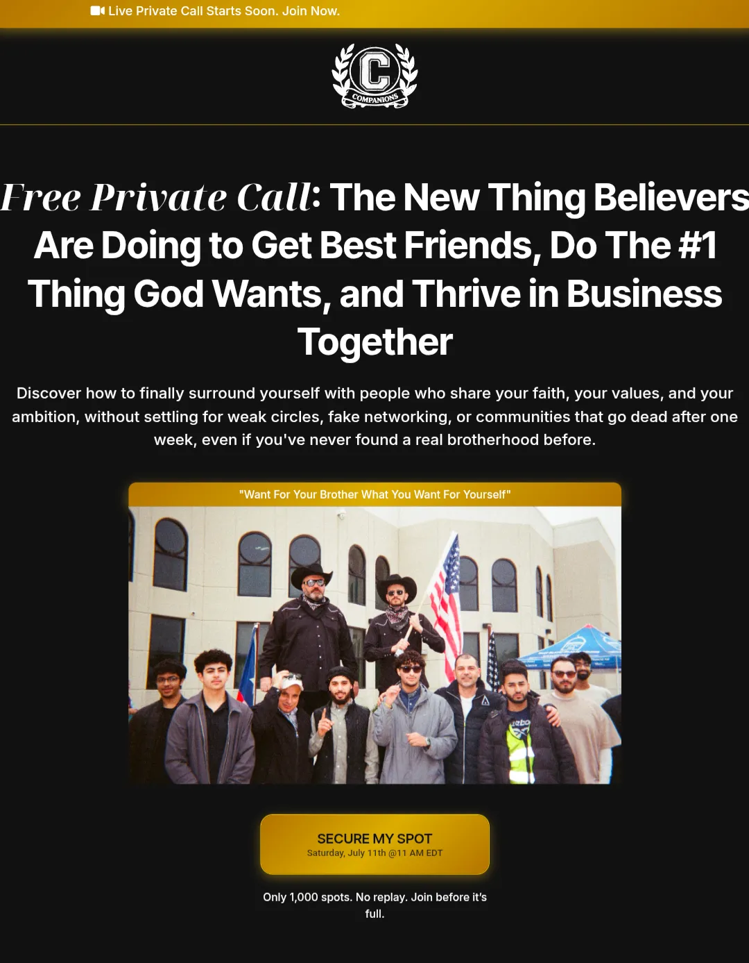 The Companions Private Call Application
